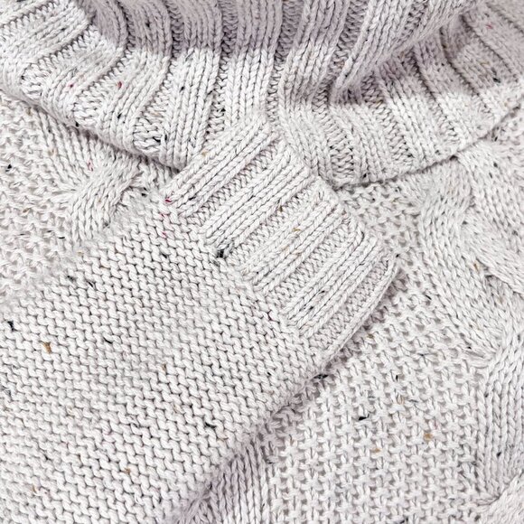 Women's Old Navy Long Sleeve Sweater | Cream | Cowl Neck | Small | Cable Knit - Picture 9 of 16